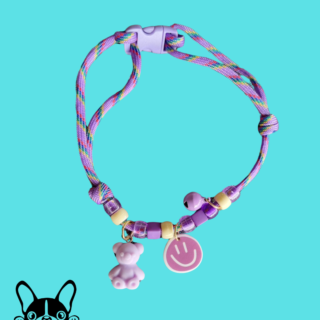 Collar Morado ositos - Mascotas